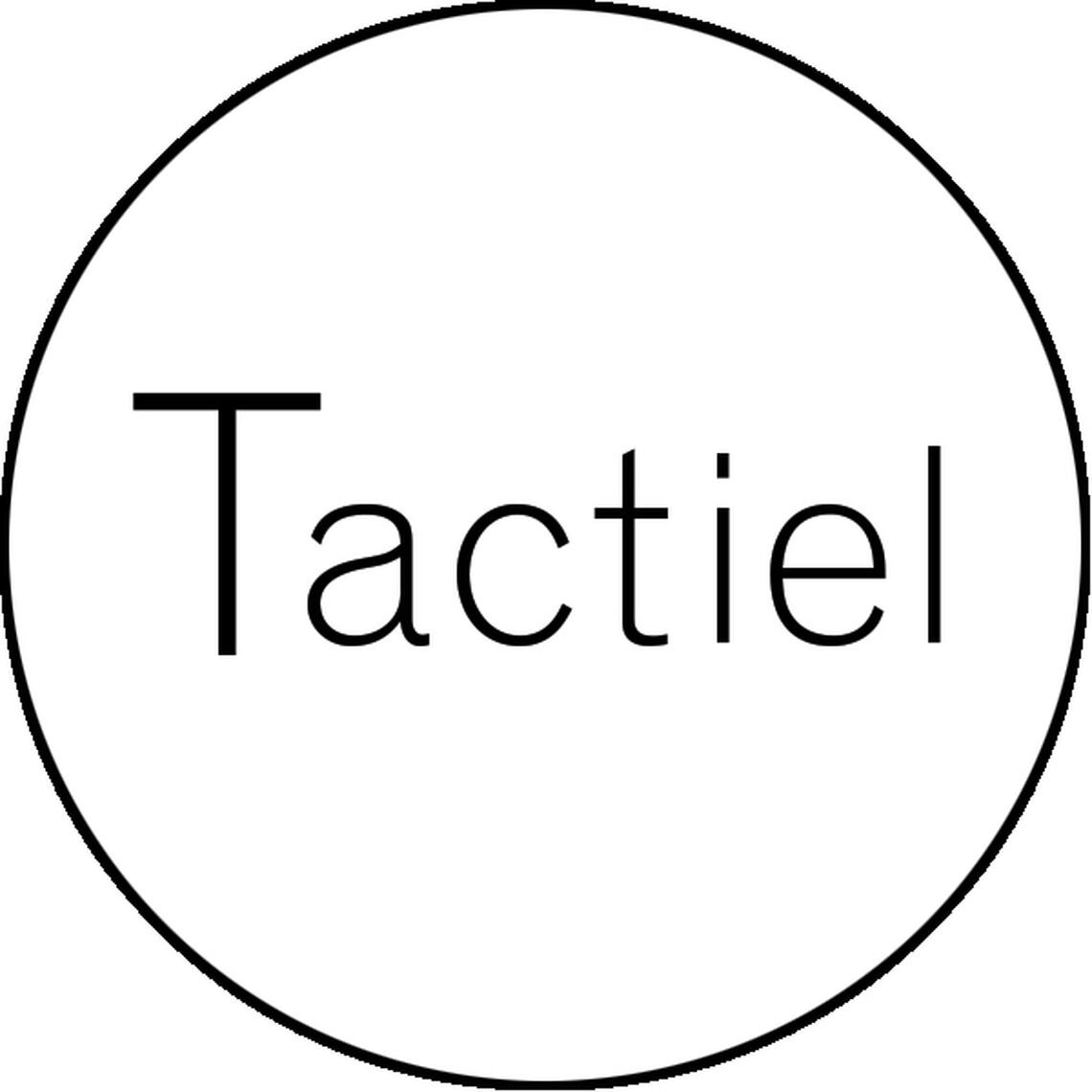 Logo tactiel wit zwart wit